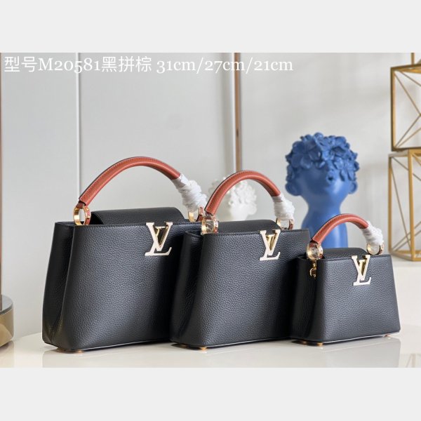 Louis Vuitton Capucines MM Damier Quilt Lambskin Black 31.5x20x11cm 